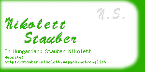 nikolett stauber business card